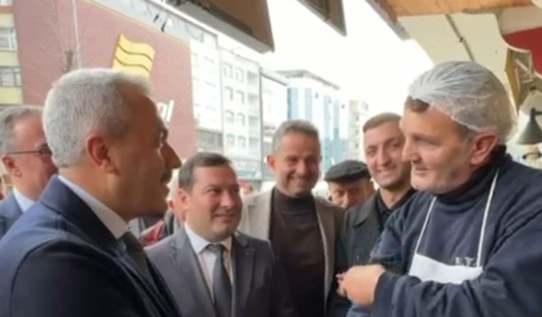 Sözleriyle gündem olan Rizeli esnafı Vali Baydaş ziyaret etti