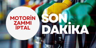 Motorin zammı iptal edildi