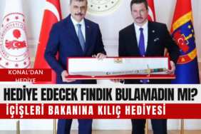 MHP Milletvekili Konal’dan, İçişleri Bakanı Çiftçi’ye Kılıç Hediyesi