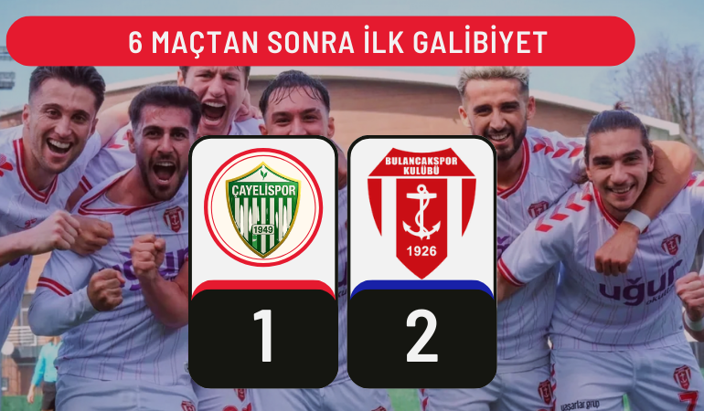 6 MAÇTAN SONRA İLK GALİBİYET 2 1