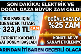 Elektrik ve doğal gaza yüzde 25 zam geldi