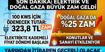 Elektrik ve doğal gaza yüzde 25 zam geldi