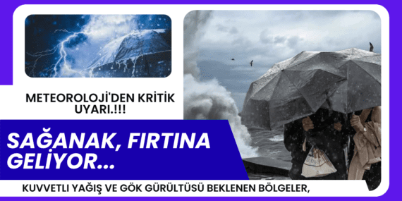 Meteoroloji’den Kritik Uyarı: Sağanak, Fırtına