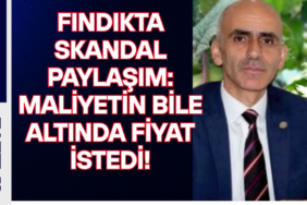 FINDIKTA SKANDAL PAYLAŞIM MALİYETİN BİLE ALTINDA FİYAT İSTEDİLER!