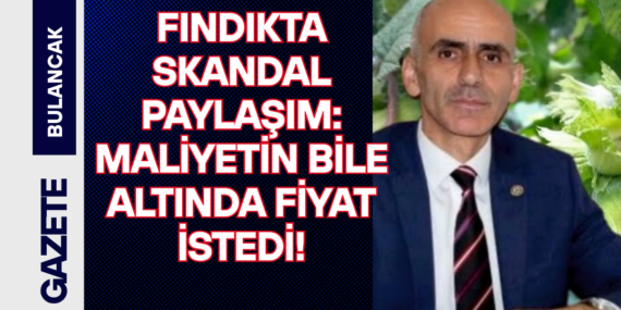 FINDIKTA SKANDAL PAYLAŞIM: MALİYETİN BİLE ALTINDA FİYAT İSTEDİ!
